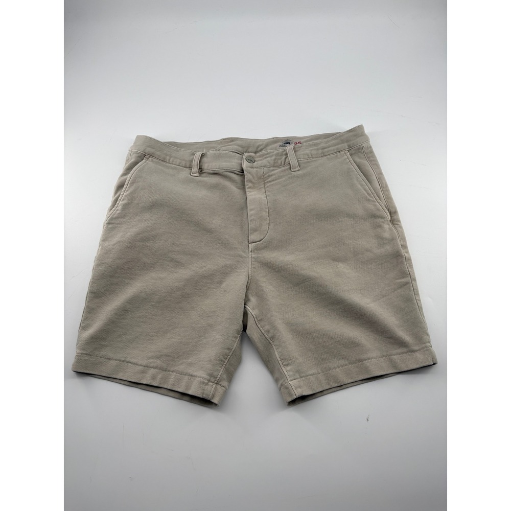 Faherty Brand Men's Stretch Terry Chino Shorts Size 35 Khaki Tan